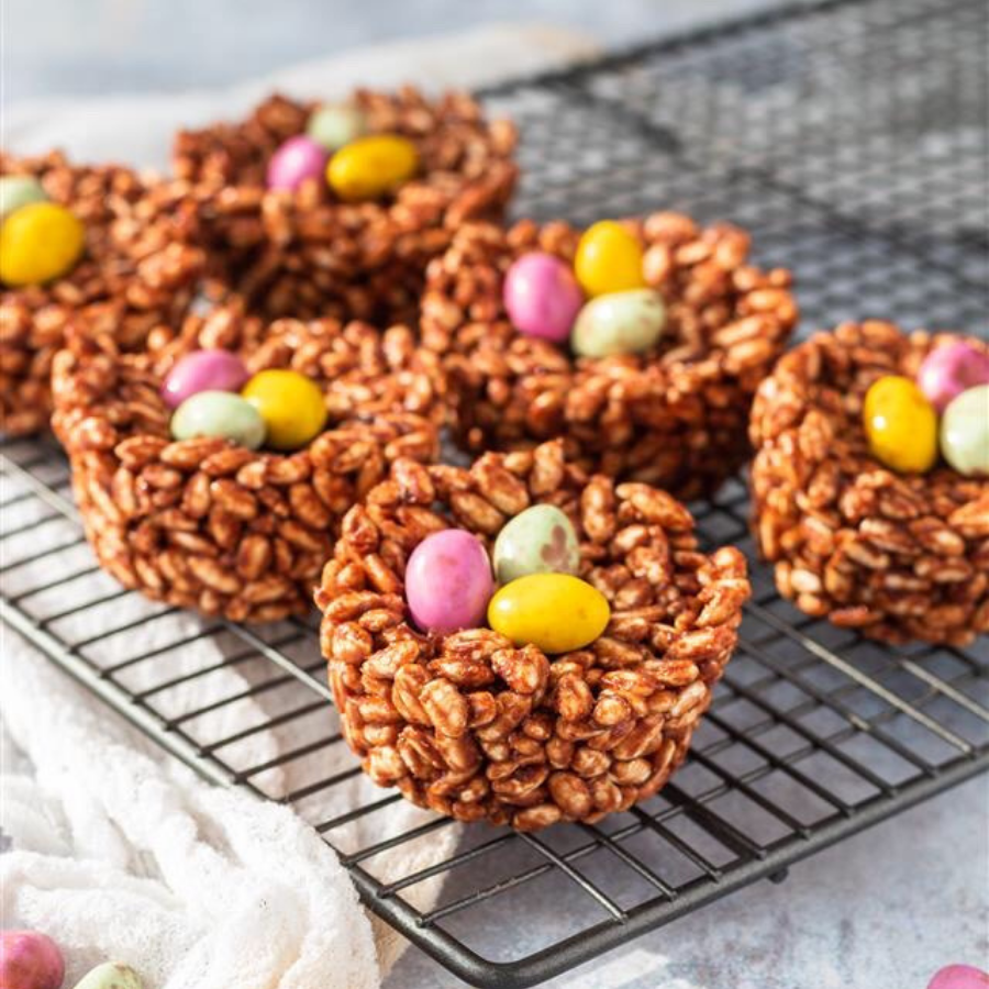 crispy vegan Easter chocolate nests