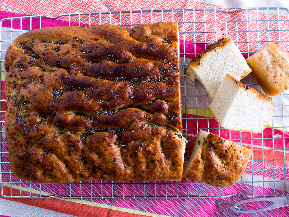 Garlic & Chia Foccacia