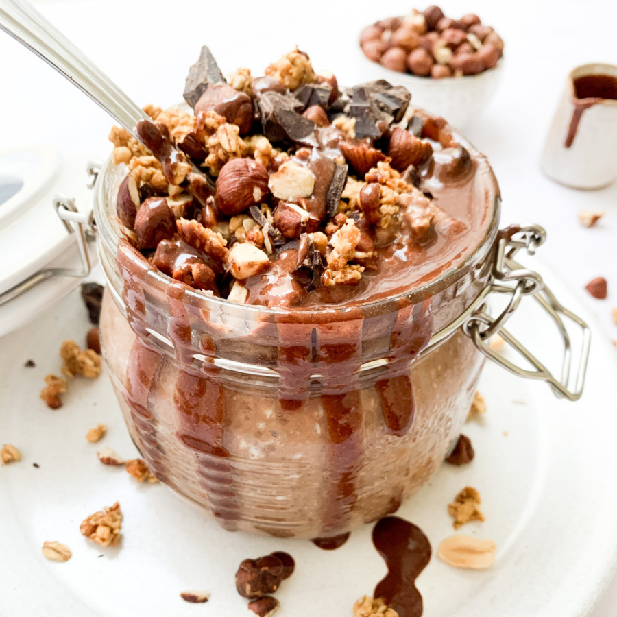 Choc-Hazelnut Overnight Oats Recipe