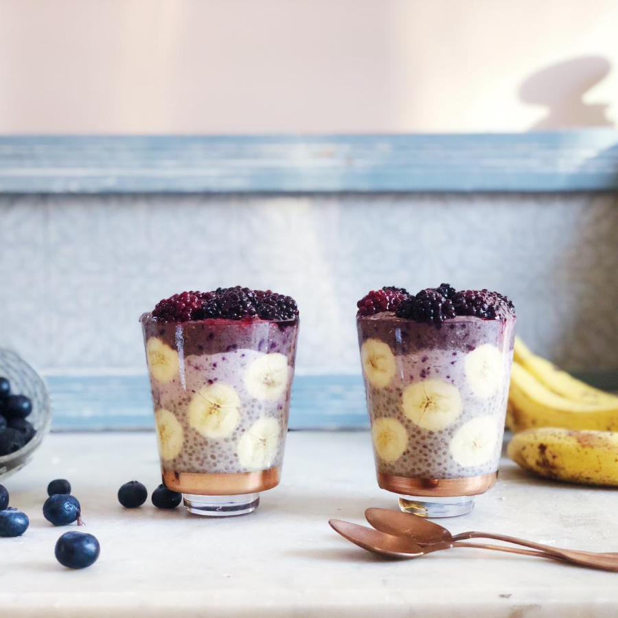 acai boosted chia pudding