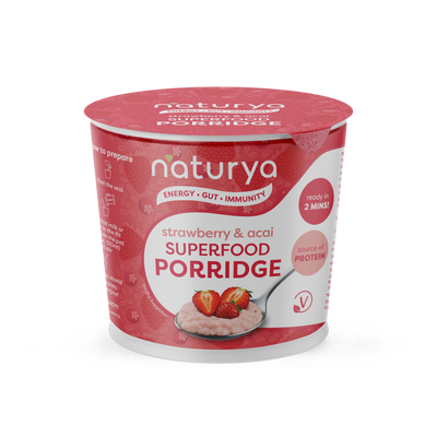 Strawberry & Acai Superfood Porridge Pot