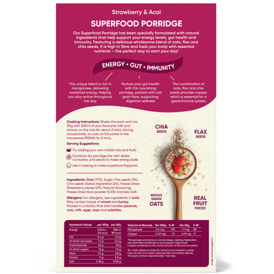 Strawberry & Acai Superfood Porridge